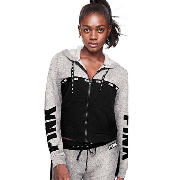 VS VICTORIAS SECRET PINK PERFECT FULL-ZIP HOODIE - Picture 2 of 4